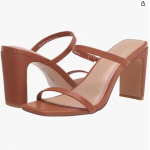 The Drop | Avery Square Toe Two Strap Heeled Sandal | Sz 8